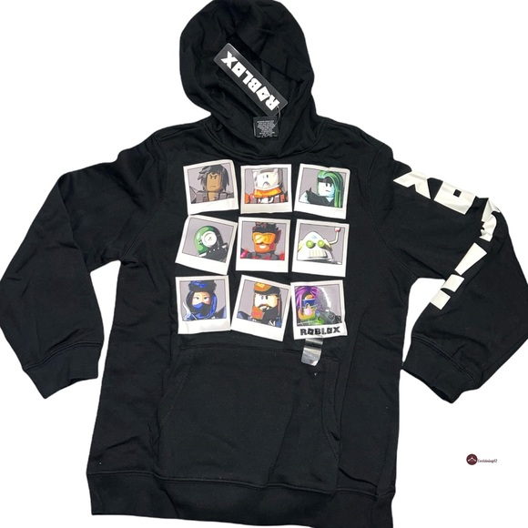Licensed ROBLOX Graphic Action Figure Pull Over Long Sleeve Hoodie Sweatshirt - Picture 5 of 9